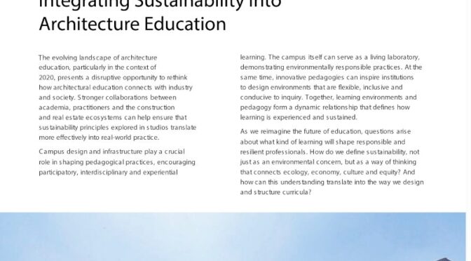 Integrating Sustainability Into Architecture Education