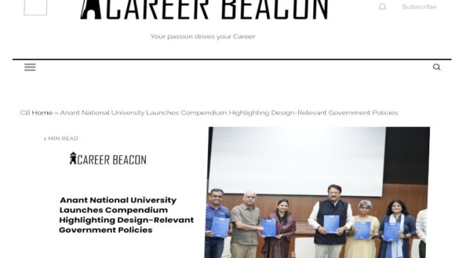 Anant National University Launches Compendium Highlighting Design-Relevant Government Policies